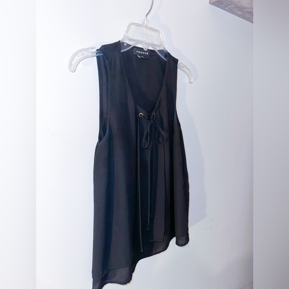XXS black trouvé sleeveless blouse